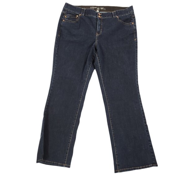 Lane Bryant Jeans Women's 22 Dark Wash Straight Tighter Tummy Technology - Picture 2 of 6